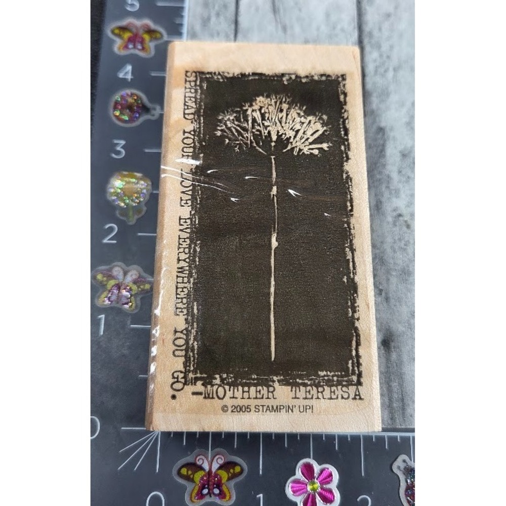Stampin' Up! Spread Love Everywhere Go Theresa 2005 Rubber Stamp Wood #D2